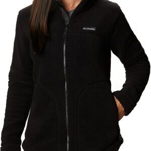 Columbia Black Teddy Jacket Full Zip Fleece